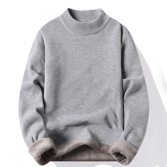Mock-Neck Wool Sweater